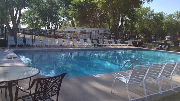 Come take a dip in our heated swimming pool!