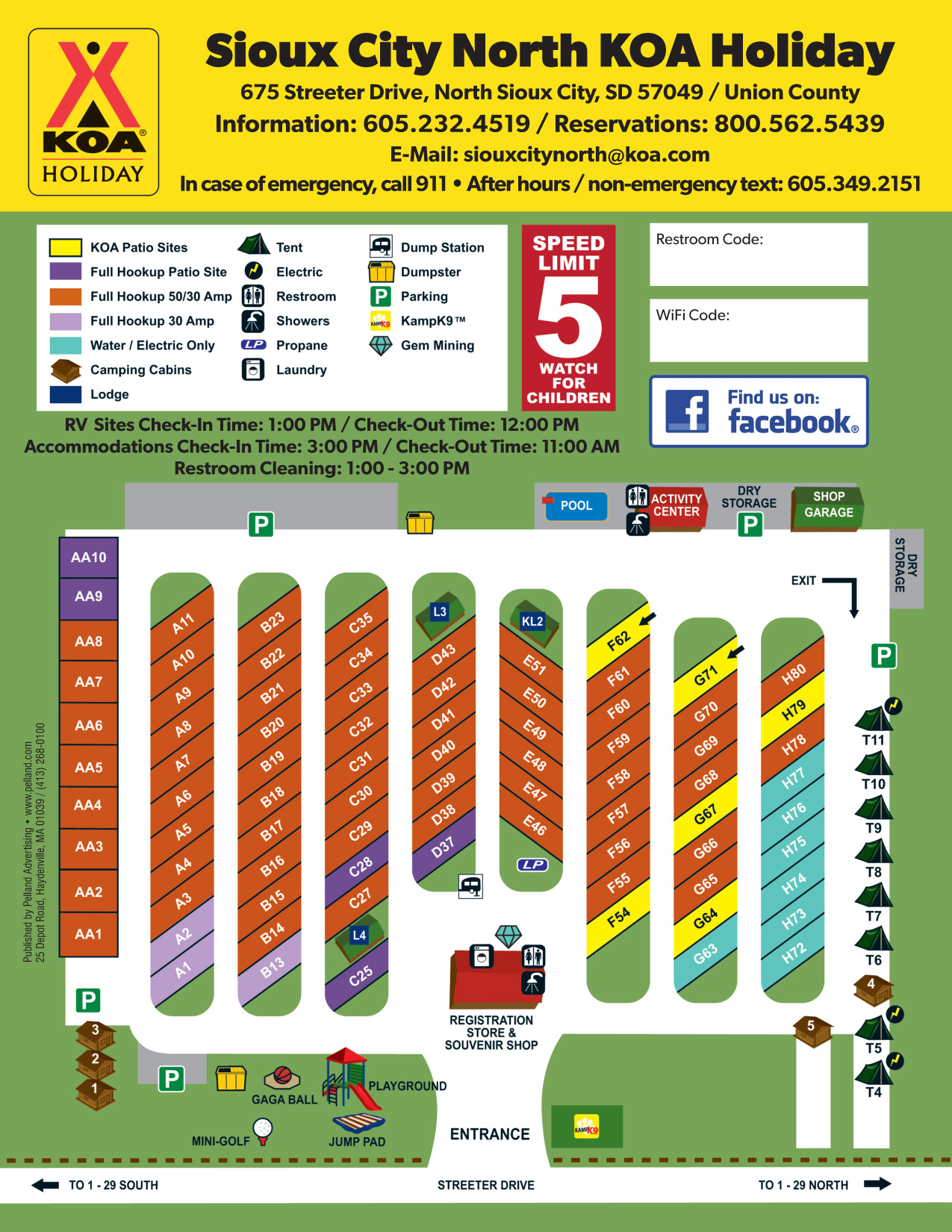 Campground Site Map