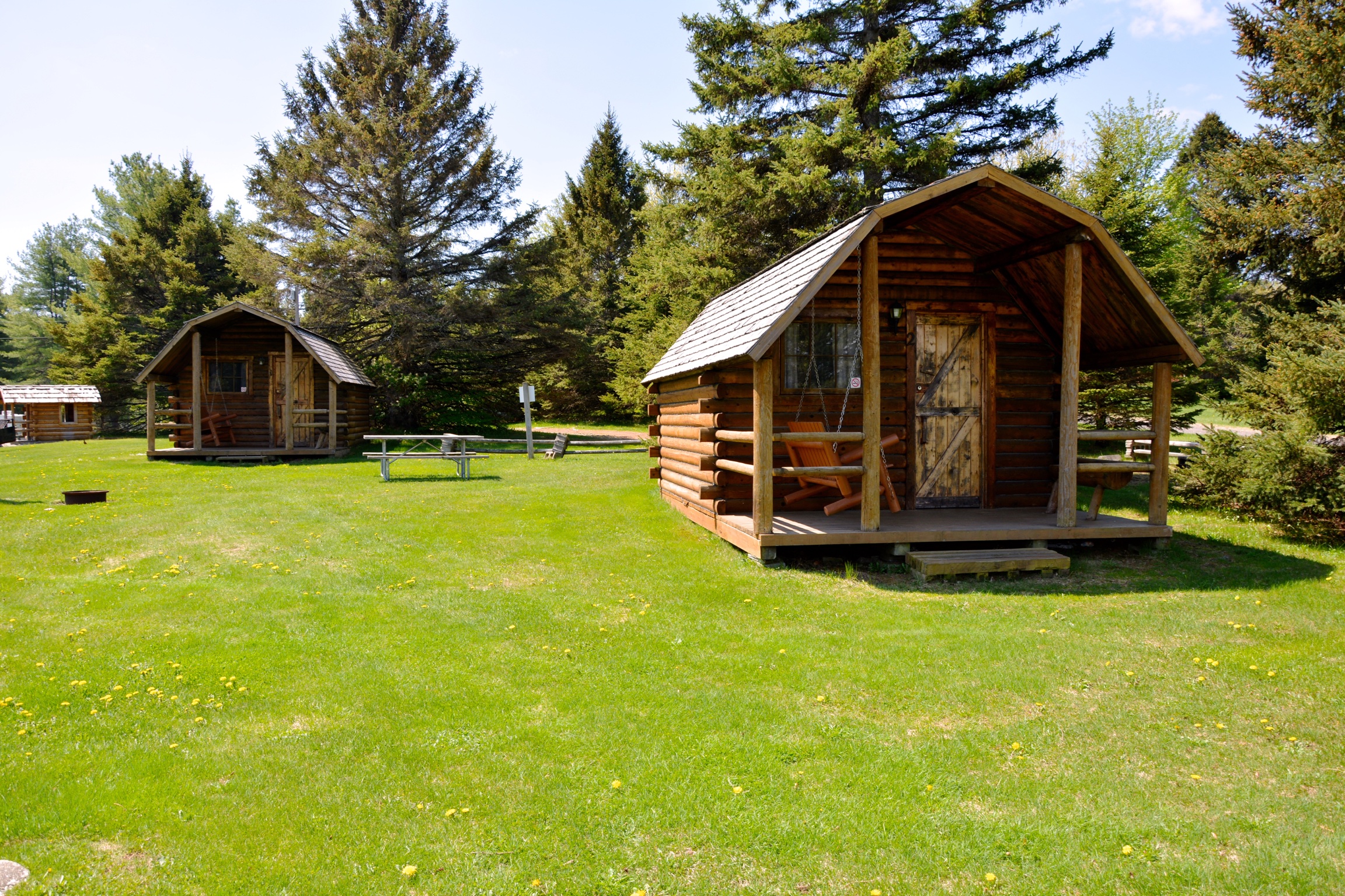 One Room Camping Cabin near playground