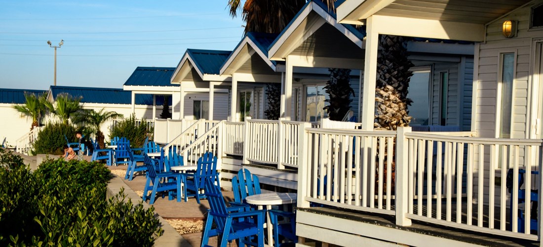 We have 22 rentals in all and eight of them are Waterfront Cabins