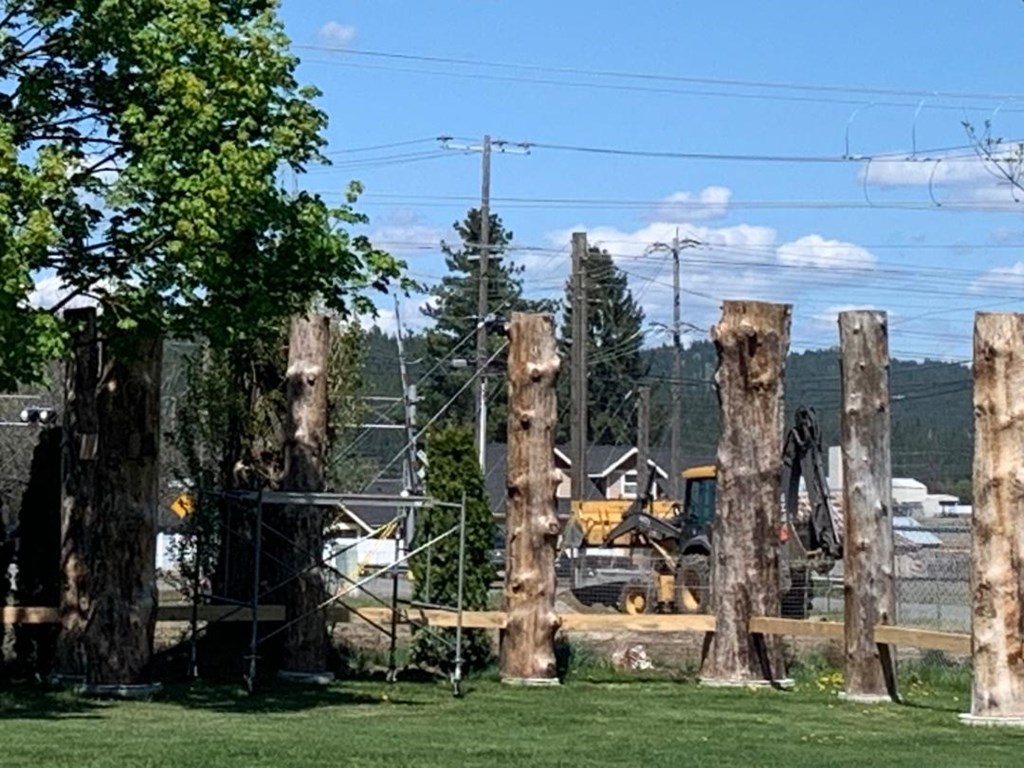 Art Structure Wall Being Constructed