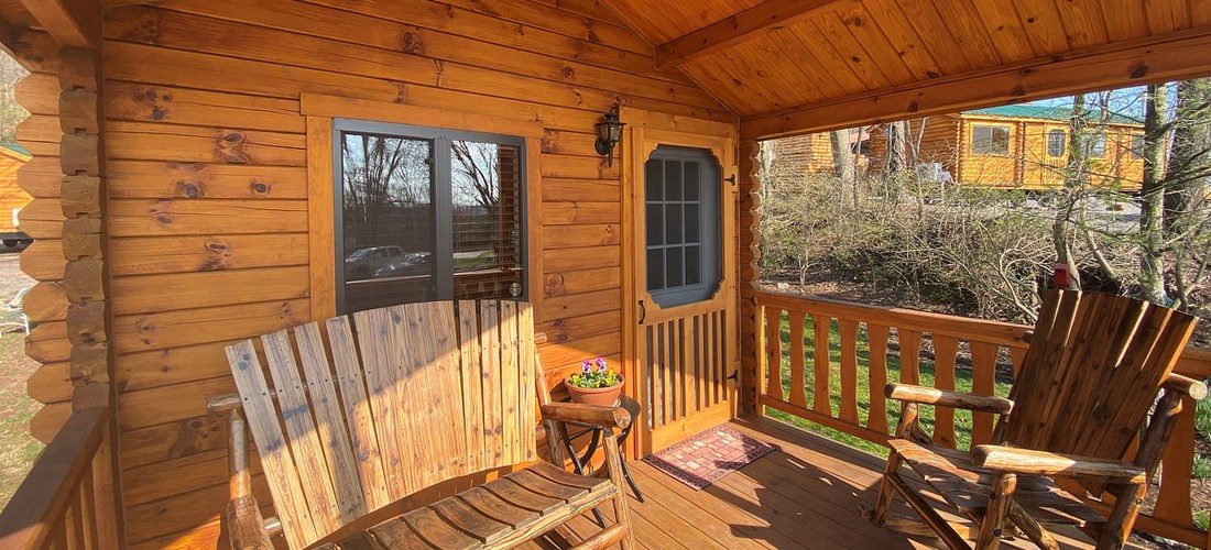 Lakeview cabin porch