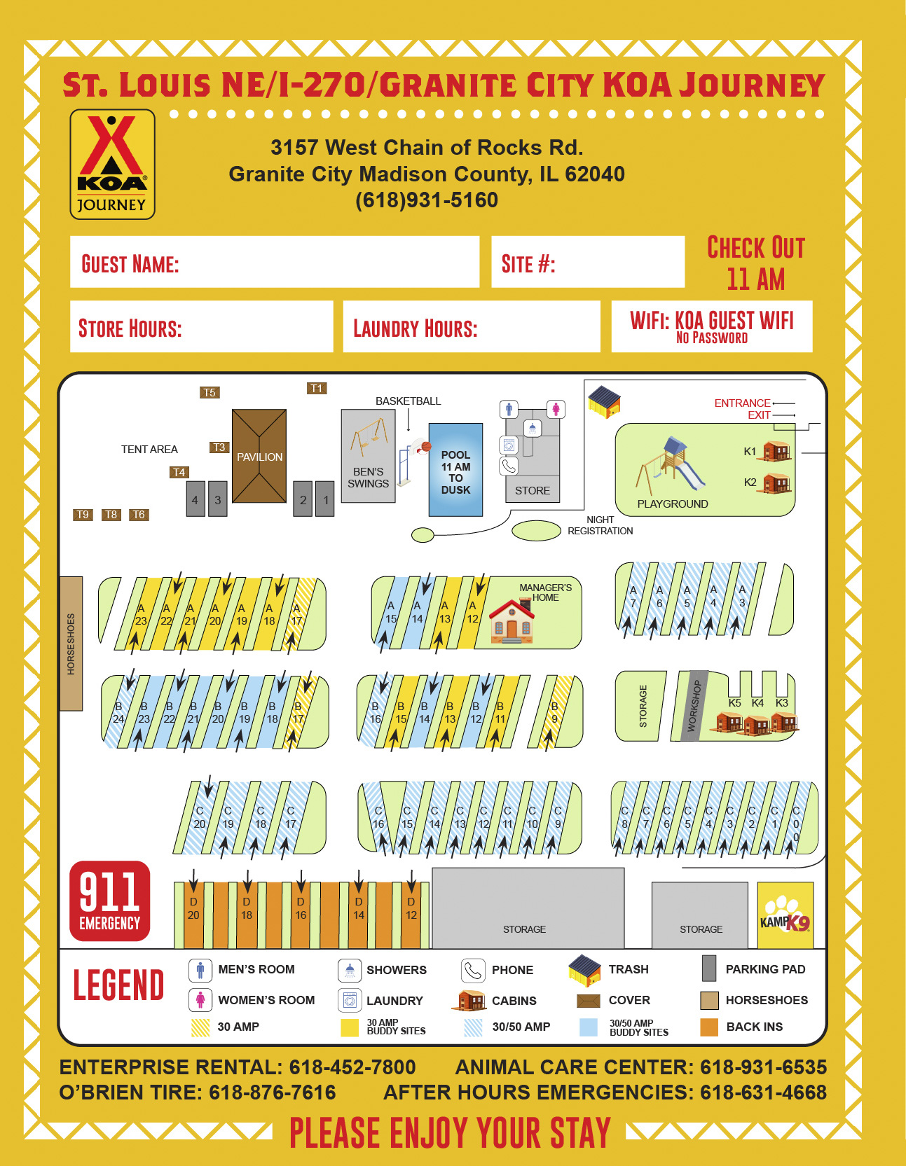 Campground Site Map