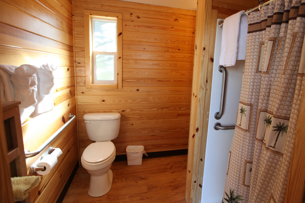 Full bathroom with shower.