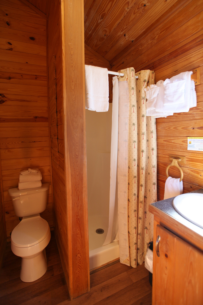 Full bathroom with shower.