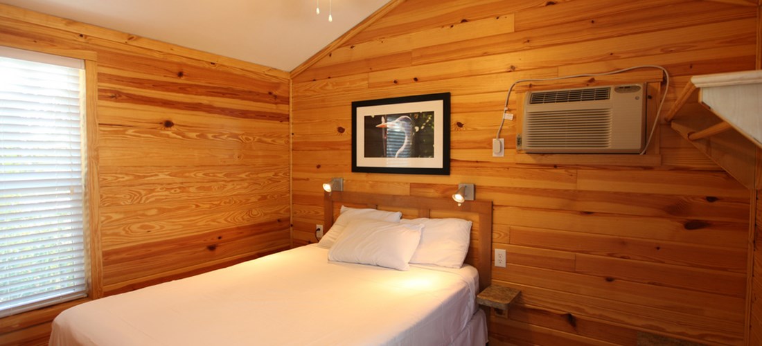 This cabin offers 2 bedrooms with queen beds.  Perfect for couples traveling together.