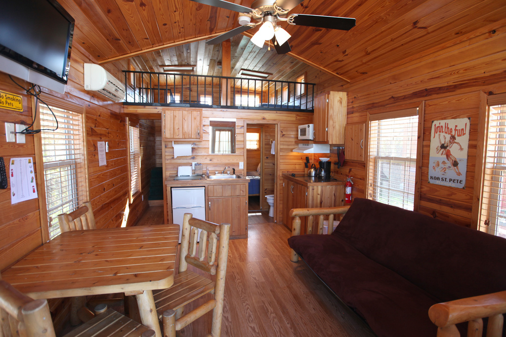 The kitchen and living room offer plenty of amenities for your stay.
