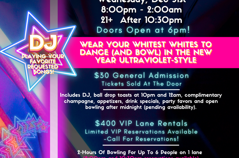 Bright White & Black Light New Year's Eve Party at Snow Bowl Photo