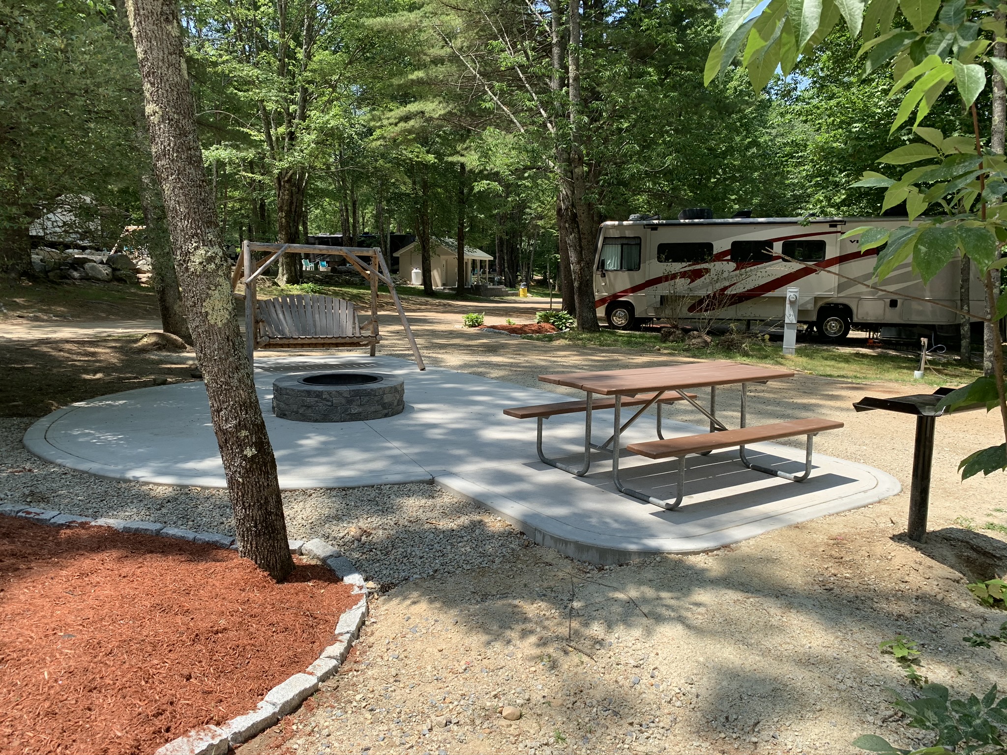 Pull Thru, 50/30/20 Amps, Full Hookups, KOA Patio ® Pictures