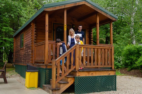 Camping cabins are perfect for families