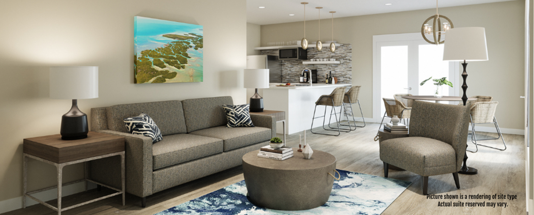 Vacation Suites opening December 1, 2022
Spacious living room