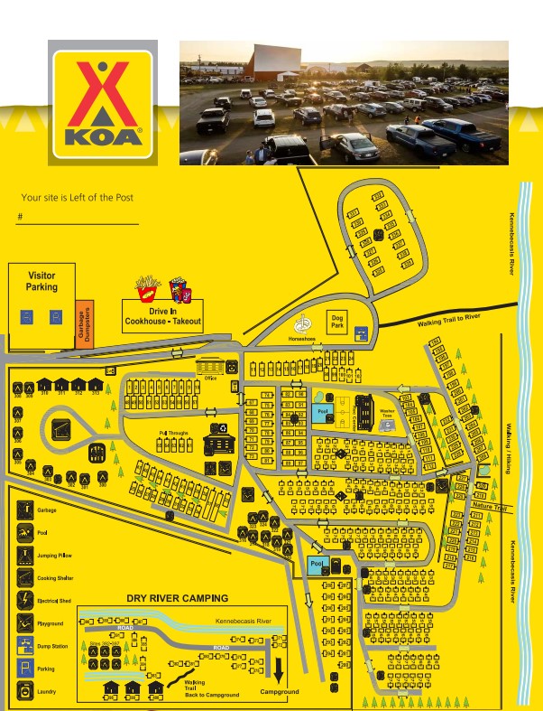 Sussex KOA Campground & RV Park Map Sussex KOA Journey