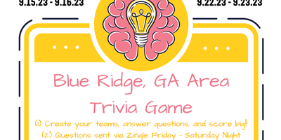 Blue Ridge, GA Area Trivia Game