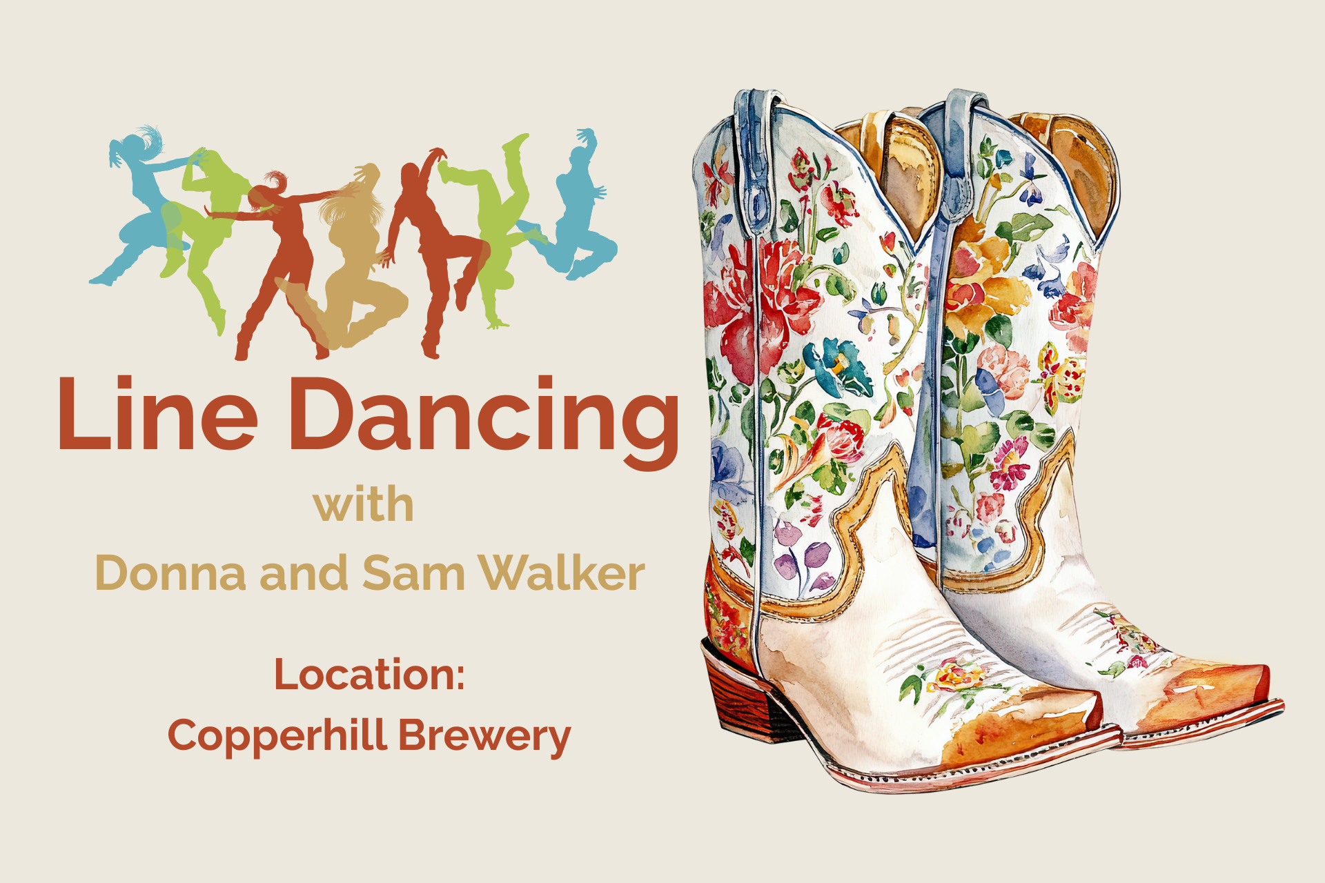 Line Dancing with Donna and Sam Walker at Copperhill Brewery Photo