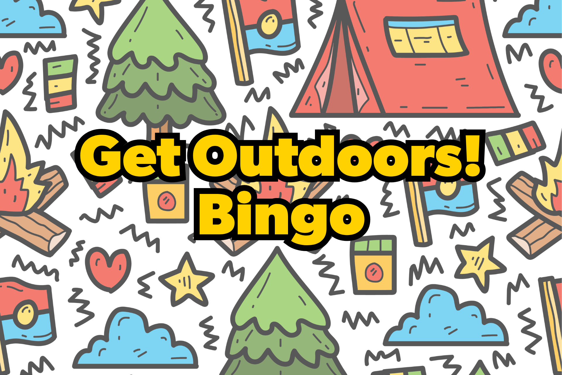 Get Outdoors! Bingo Activity Photo