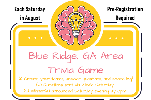 Blue Ridge, GA Area Trivia Game Photo