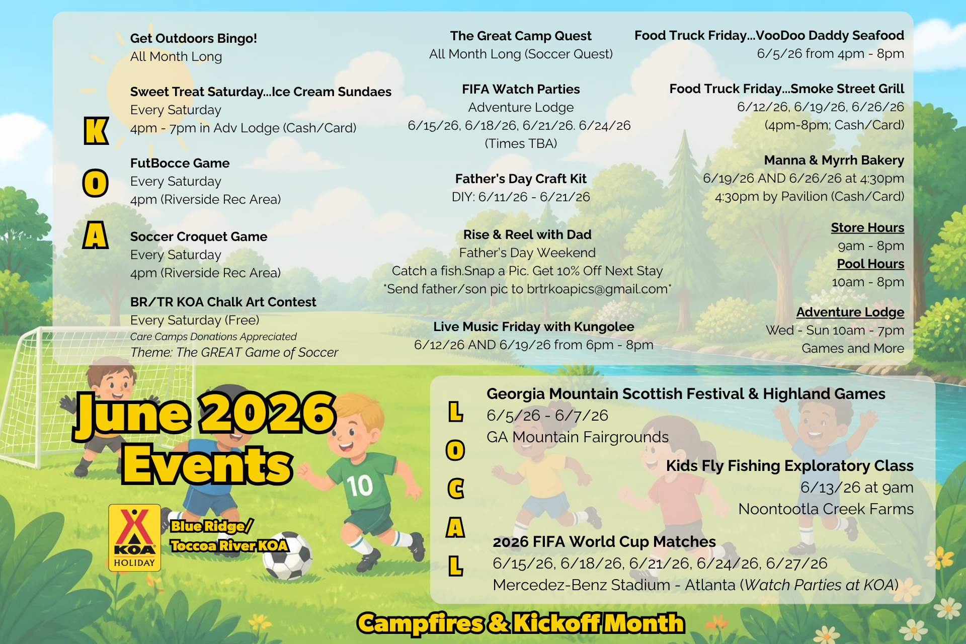 June Events at the BR/TR KOA Photo