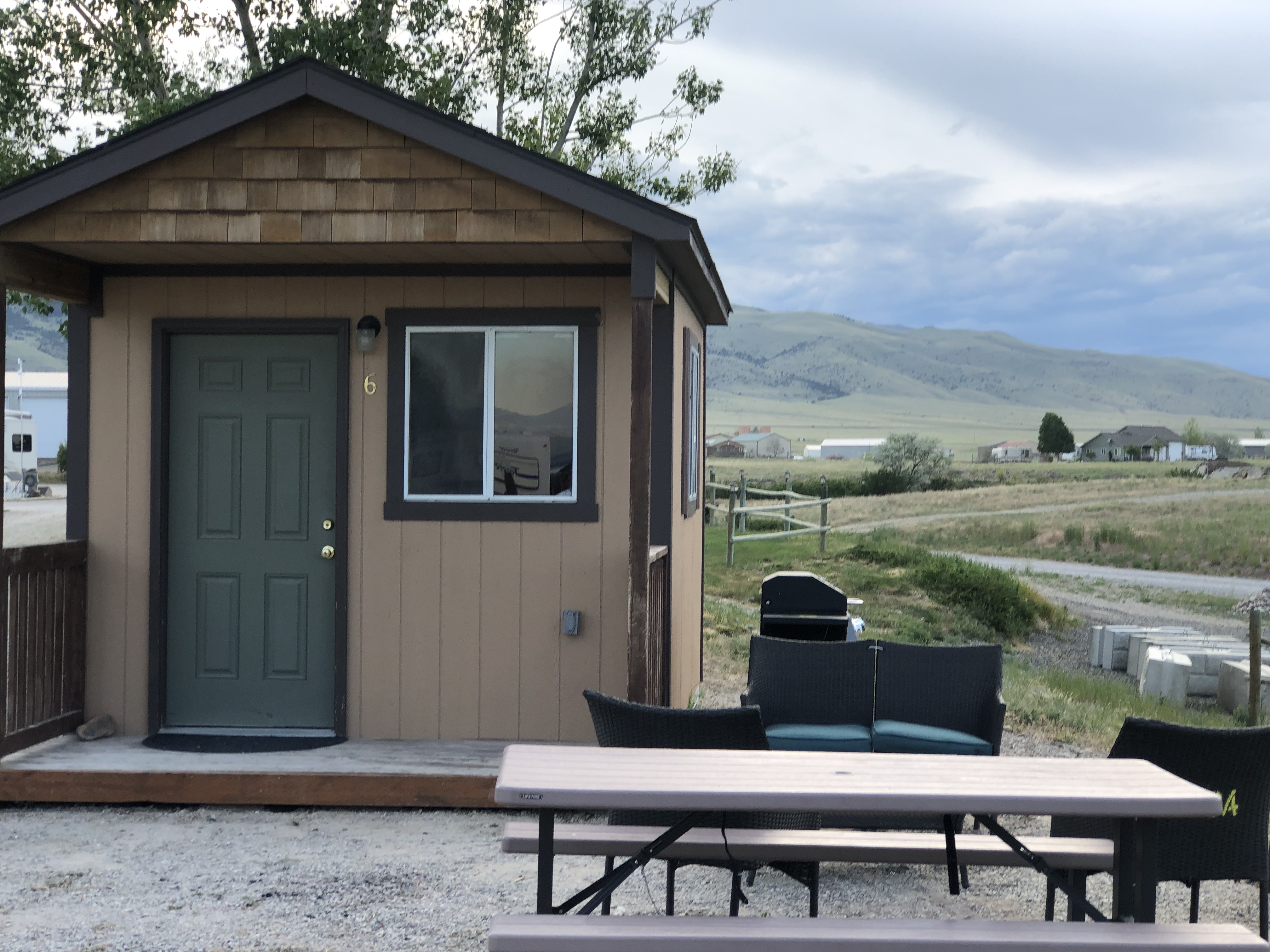 One Room cabins are not small when you have space in the great outdoors!