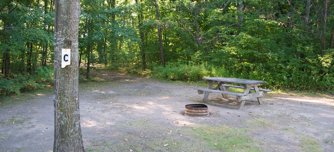 Rustic tent site