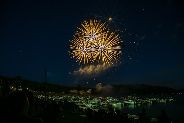 Fireworks at Treasure Lake Photo