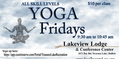 Yoga Class at the Lakeview Lodge in Treasure Lake