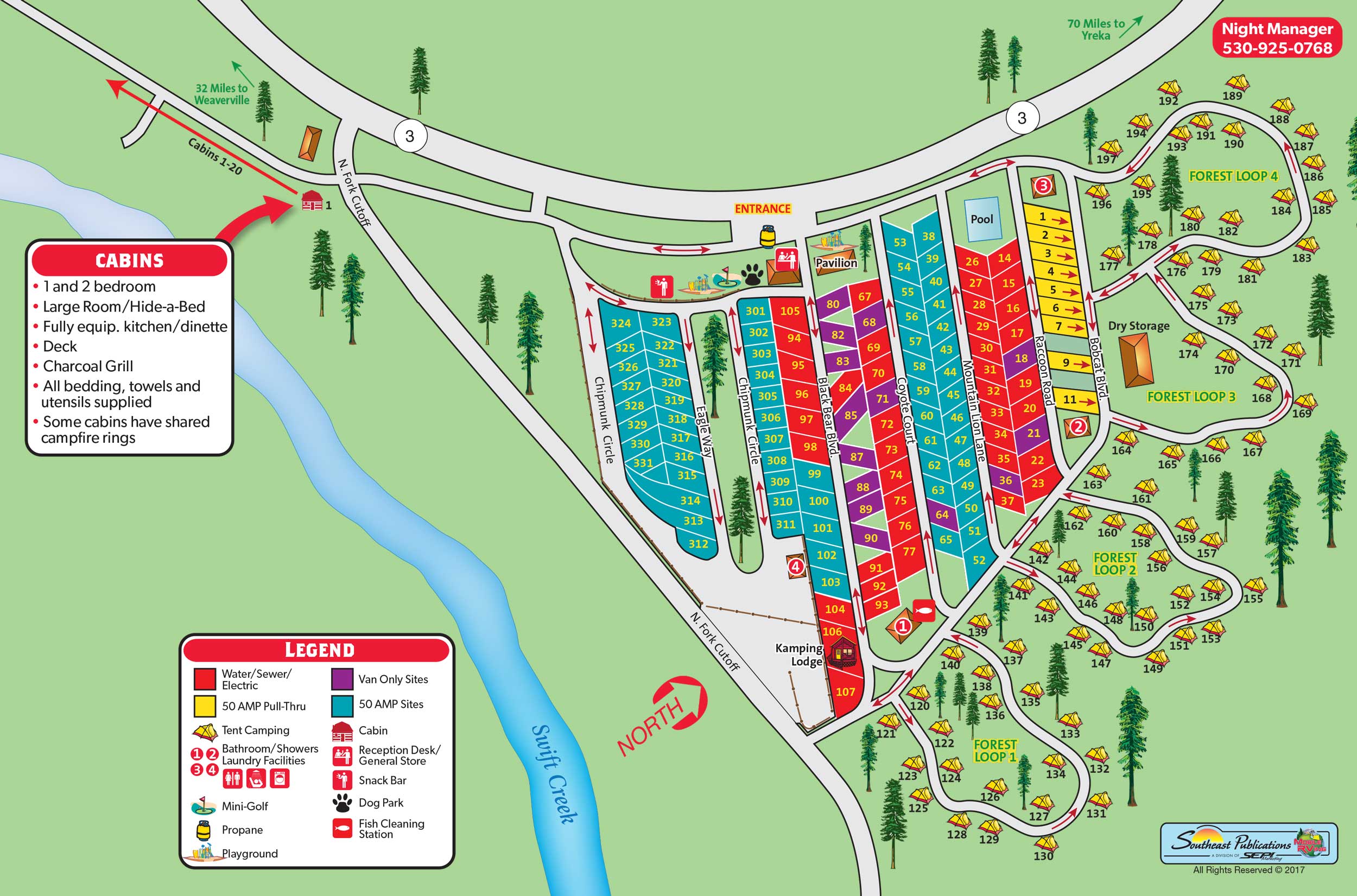 Trinity Lake Campground Map