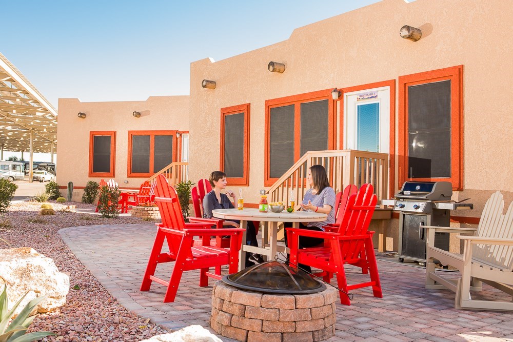 Check out the Deluxe Cabins at the Tucson/Lazydays KOA