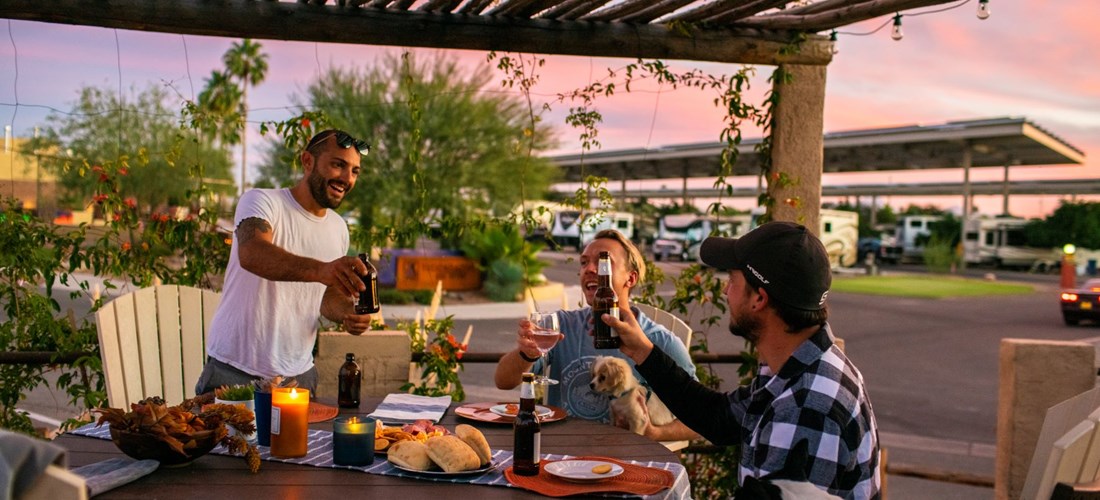 DLX Cabin Patio Cheers