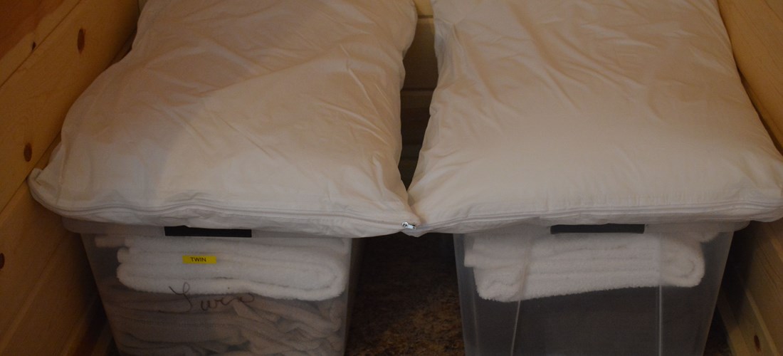 Linens are provided for bunk bed guests