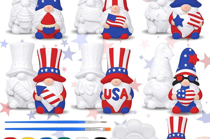 Patriotic Themed Gnome Ceramics Photo