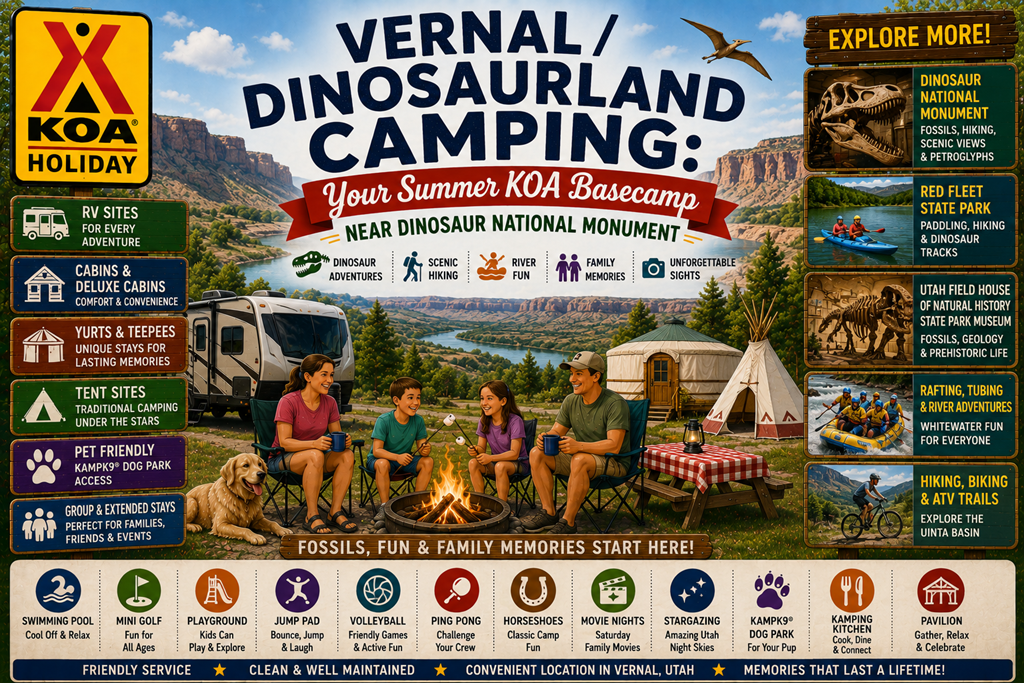Your Summer KOA Basecamp Near Dinosaur National Monument