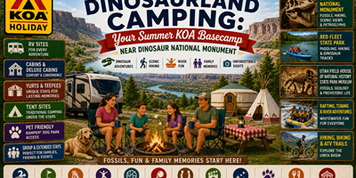 Your Summer KOA Basecamp Near Dinosaur National Monument