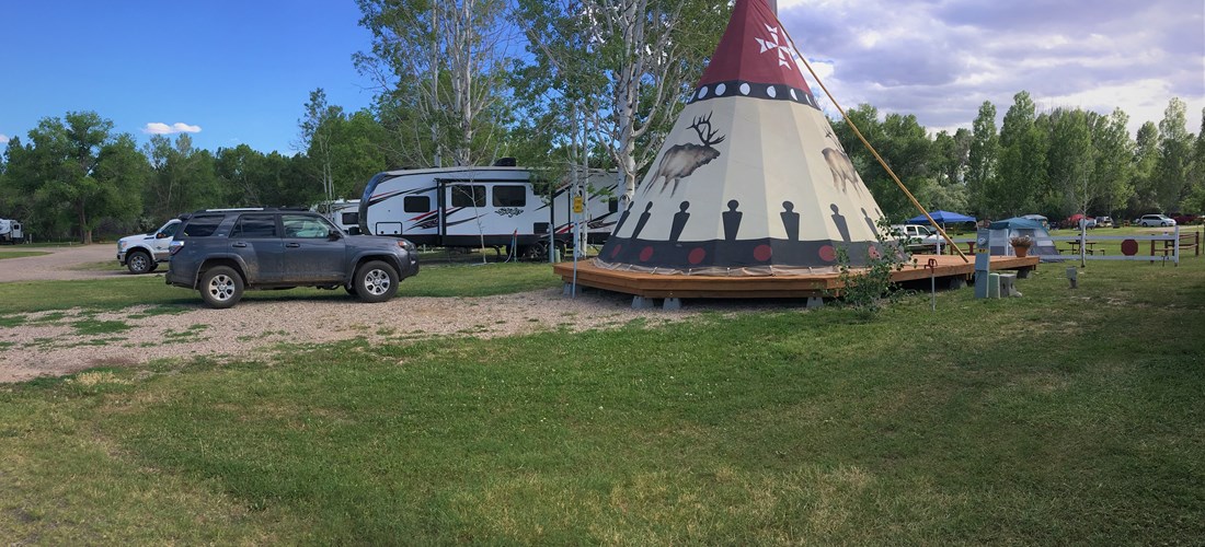 Our TeePee is located to the back of the property - away from the main road.