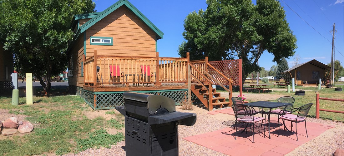 Gaze at the stars or roast a marshmallow after a BBQ cookout on your private BBQ and patio.