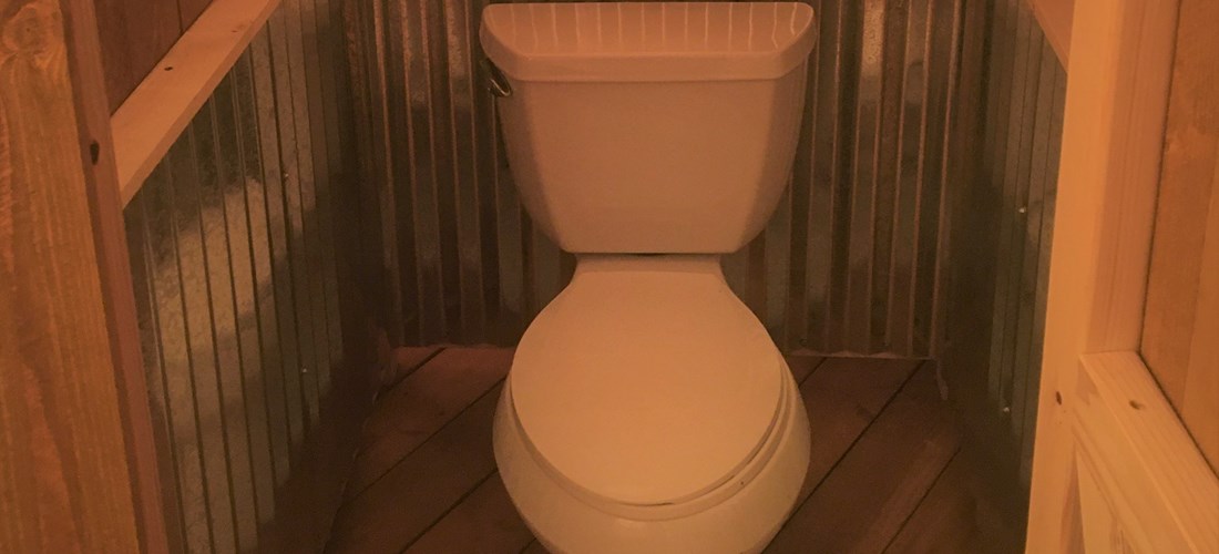 Toilet in the TeePee (in enclosed "outhouse").