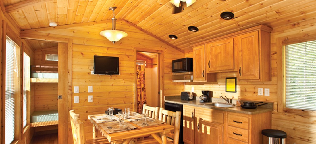 Large dining and kitchen area