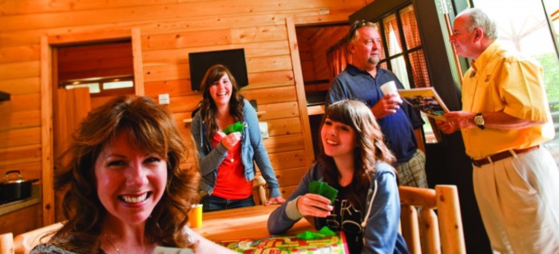 Lots of room for the family inside a Deluxe Cabin
