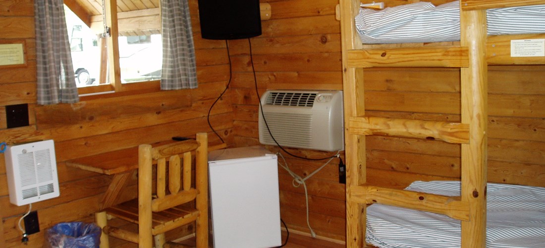 Refrigerator, A/C, Heat & TV