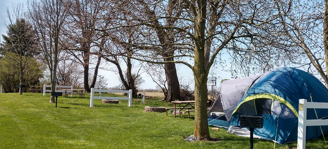 Grass pad tent sites!
