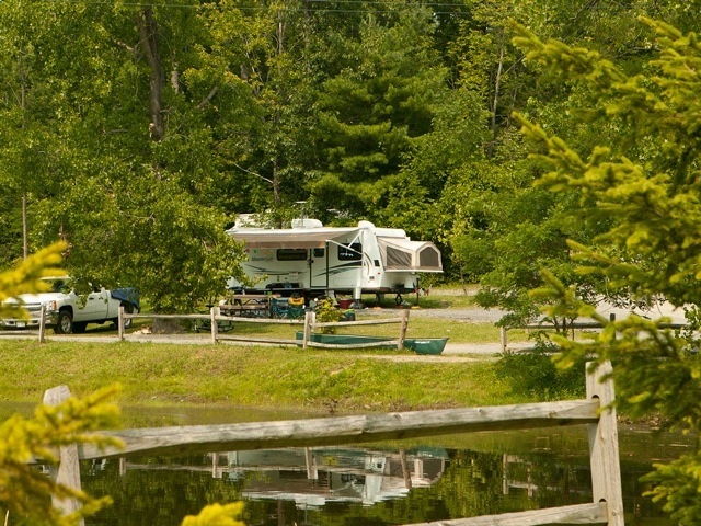 Water/electric site near pond
