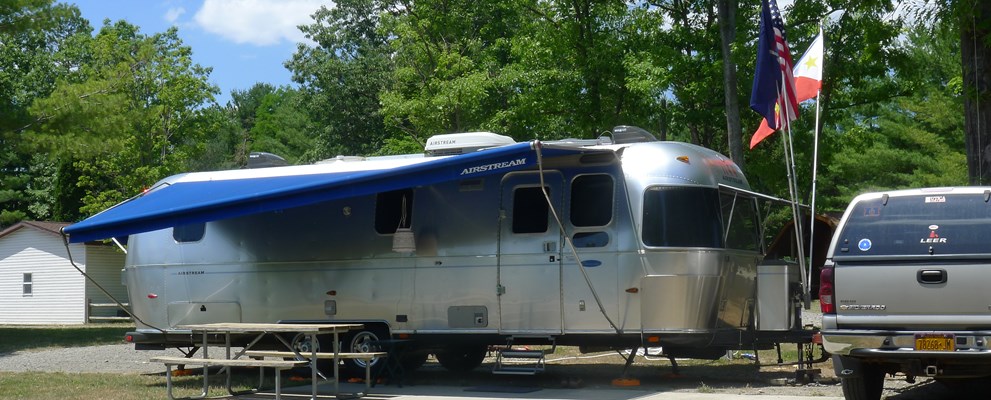 RV site with patio
