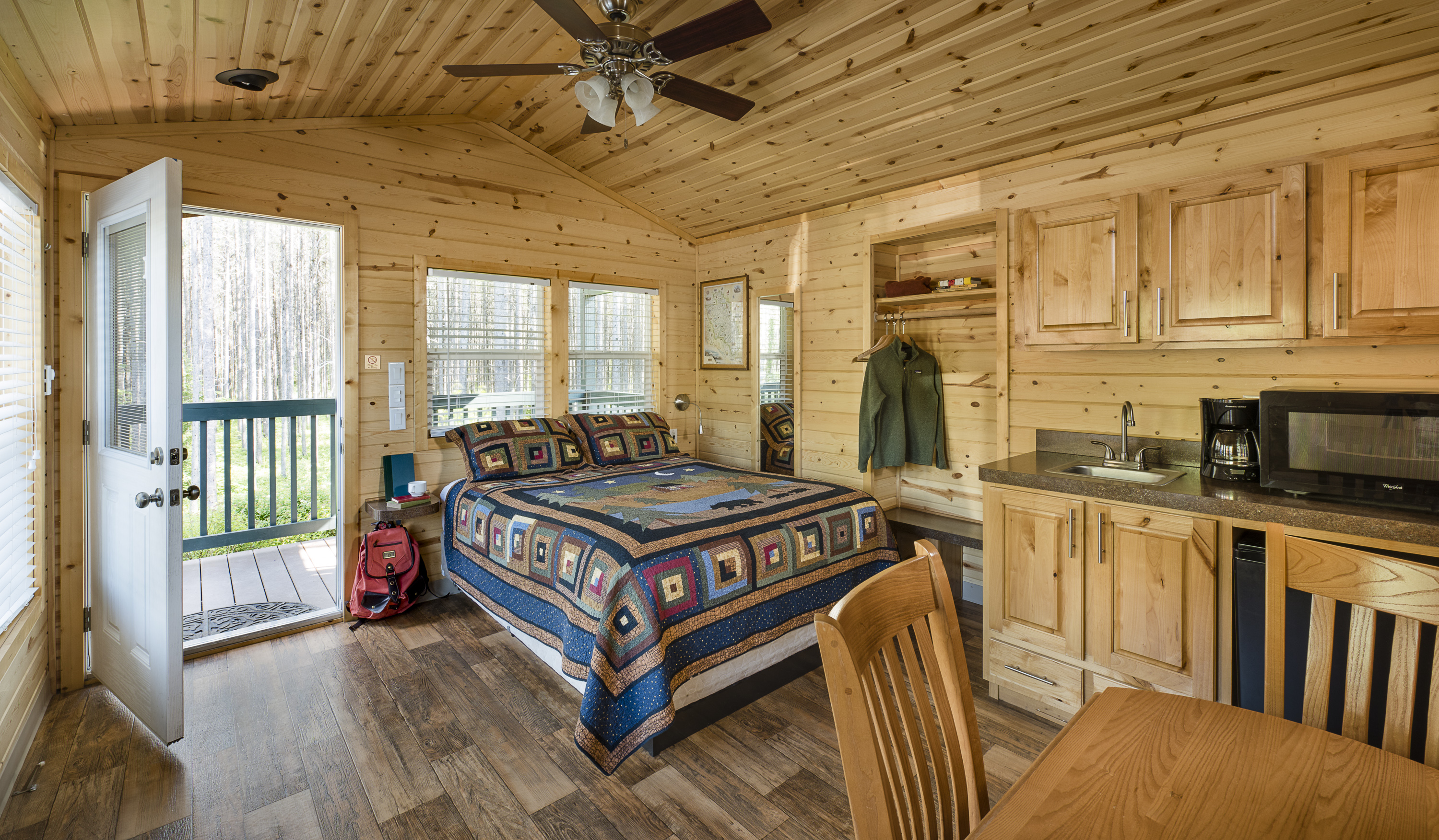 Deluxe Cabin (w/ Bathroom) Tucker Cabin Pictures West Glacier KOA