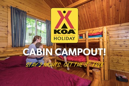 Cabin Special - Stay 2 Nights, Get The 3rd Free