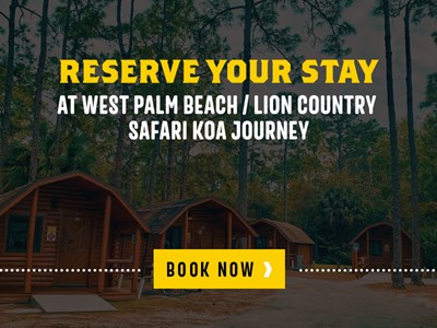 Reserve your stay at West Palm Beach / Lion Country Safari KOA Journey