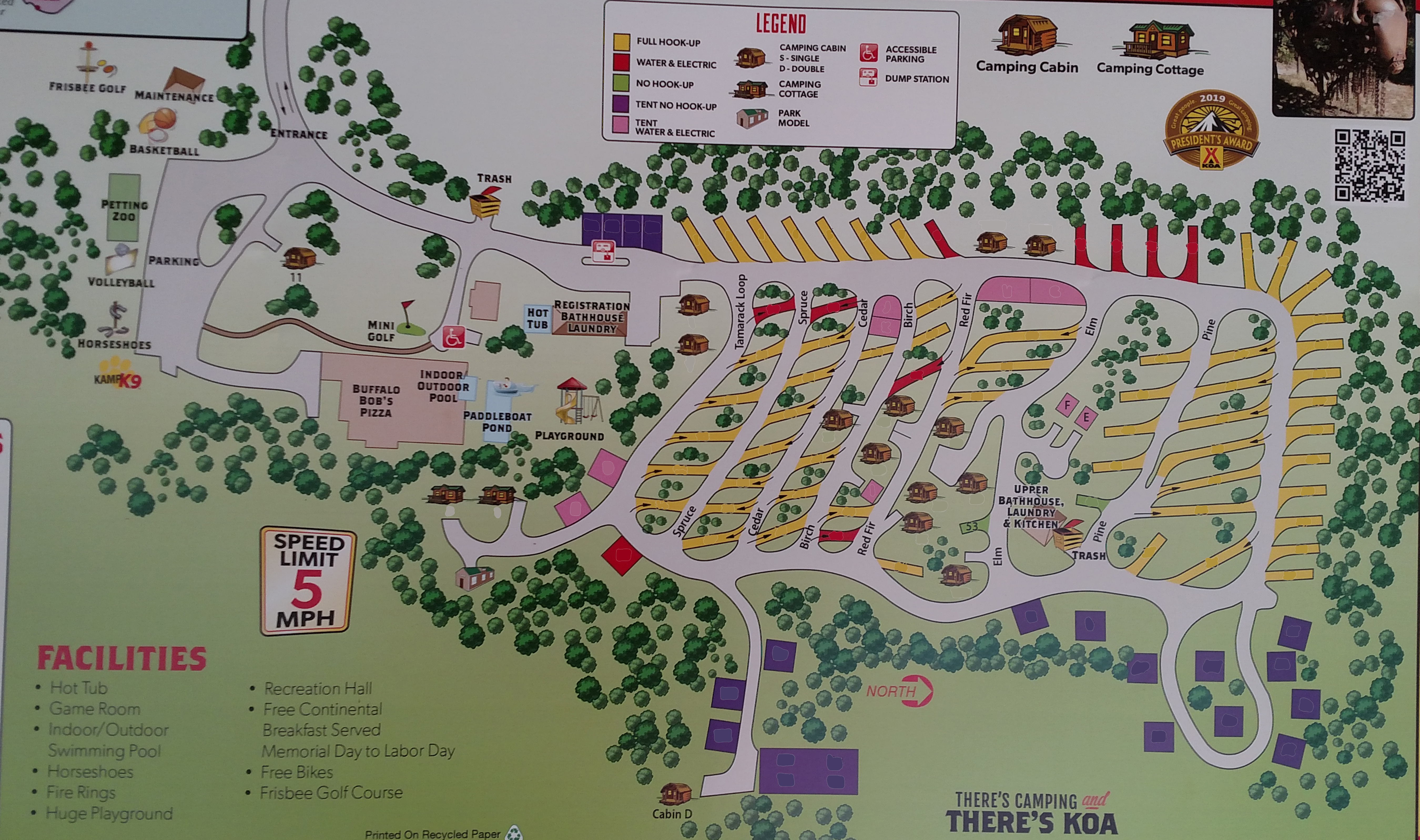 Campground Site Map.