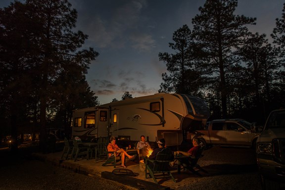 Starry Nights at the Deluxe Patio RV Campsite Sites