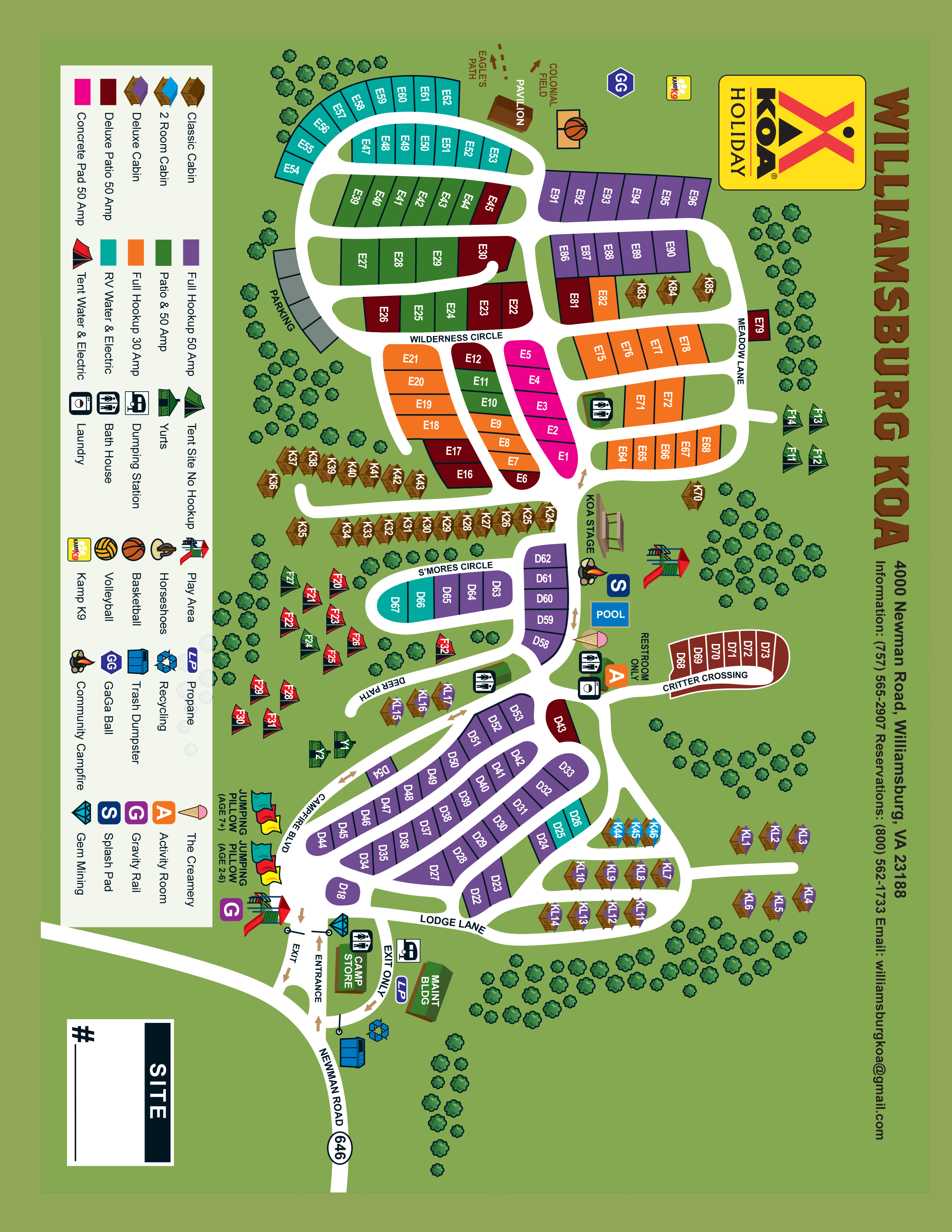 Williamsburg Virginia Campground Map Williamsburg Busch
