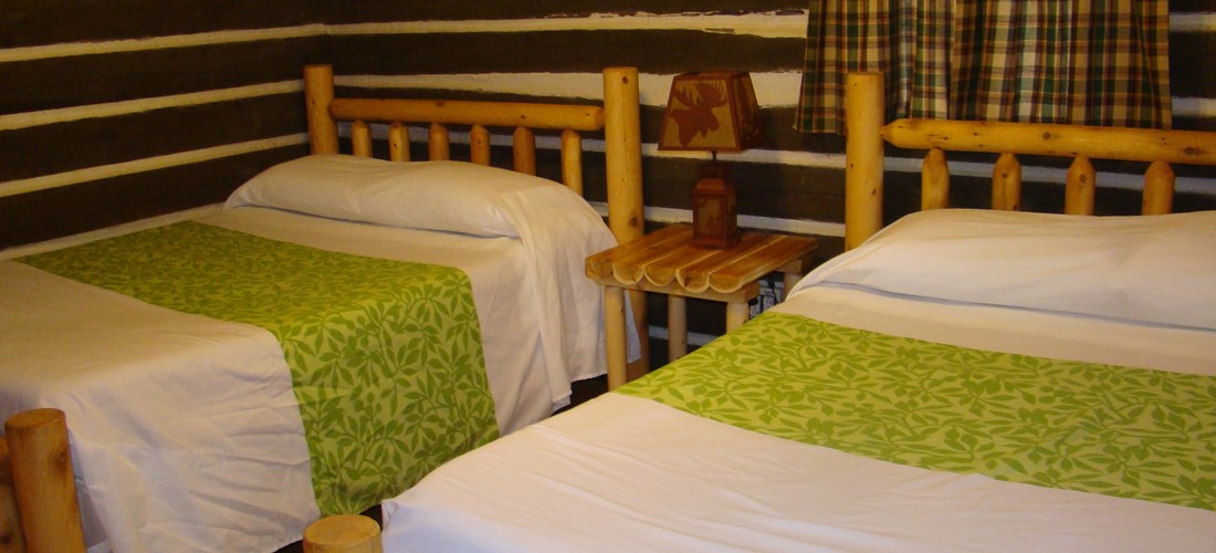 The bedrooms include 2 double beds and linens are provided.