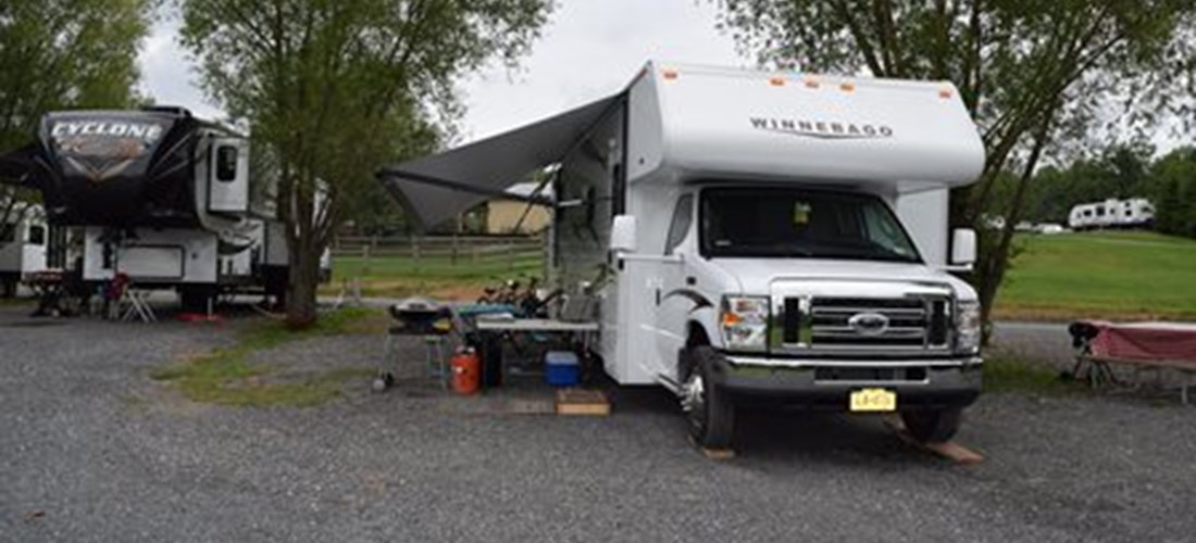 Our most popular sites. Easy large 50/30 amp pull thru sites located at the front of the park. Great for a quick overnight stop or stay for the weekend. Non-wooded. Near Kamp K9.