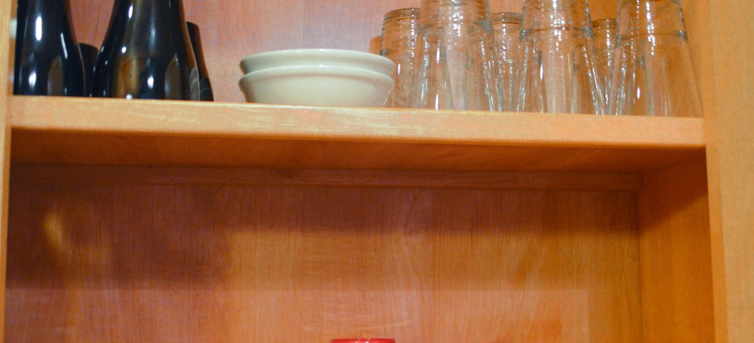 The Deluxe Cabin comes with a variety of kitchenware for groups of families and friends.